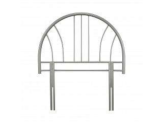 3ft Silver Rounded Shape Metal Headboard